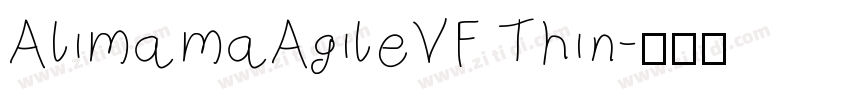AlimamaAgileVF Thin字体转换